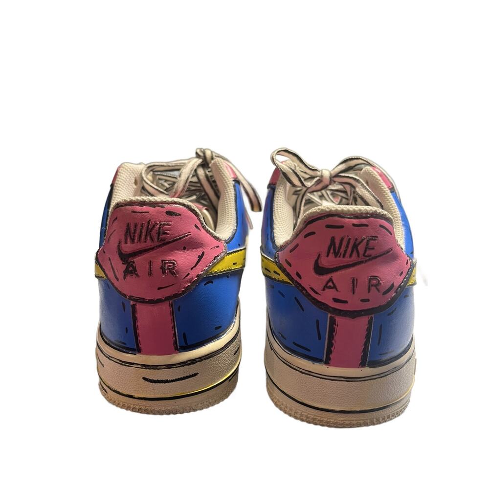 Nike Air Force 1 Custom Painted Multi Color Vibrant Pop Art Cartoon Shoes - Picture 7 of 16
